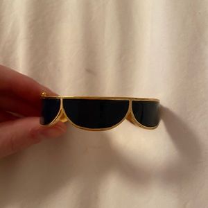 Navy blue and gold scalloped kate spade bracelet